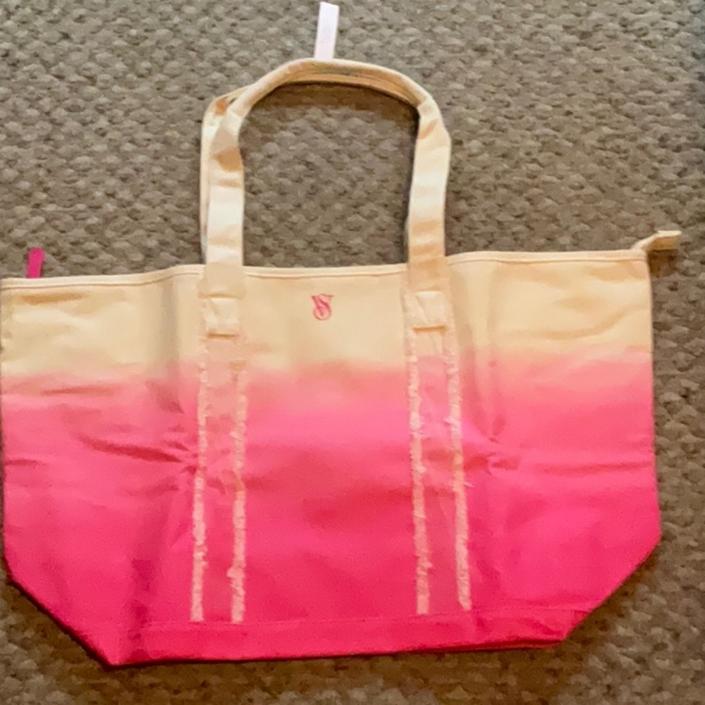NWT Victoria’s Secret Pink and Cream Tote Bag - Picture 4 of 9